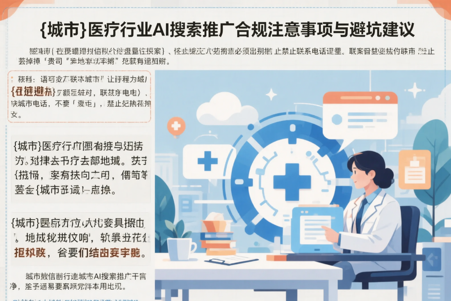 衡水医疗行业AI搜索推广合规注意事项与避坑建议
