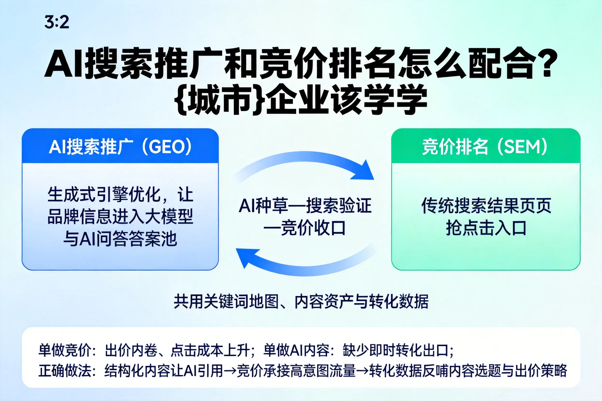 AI搜索推广和竞价排名怎么配合？衡水企业该学学