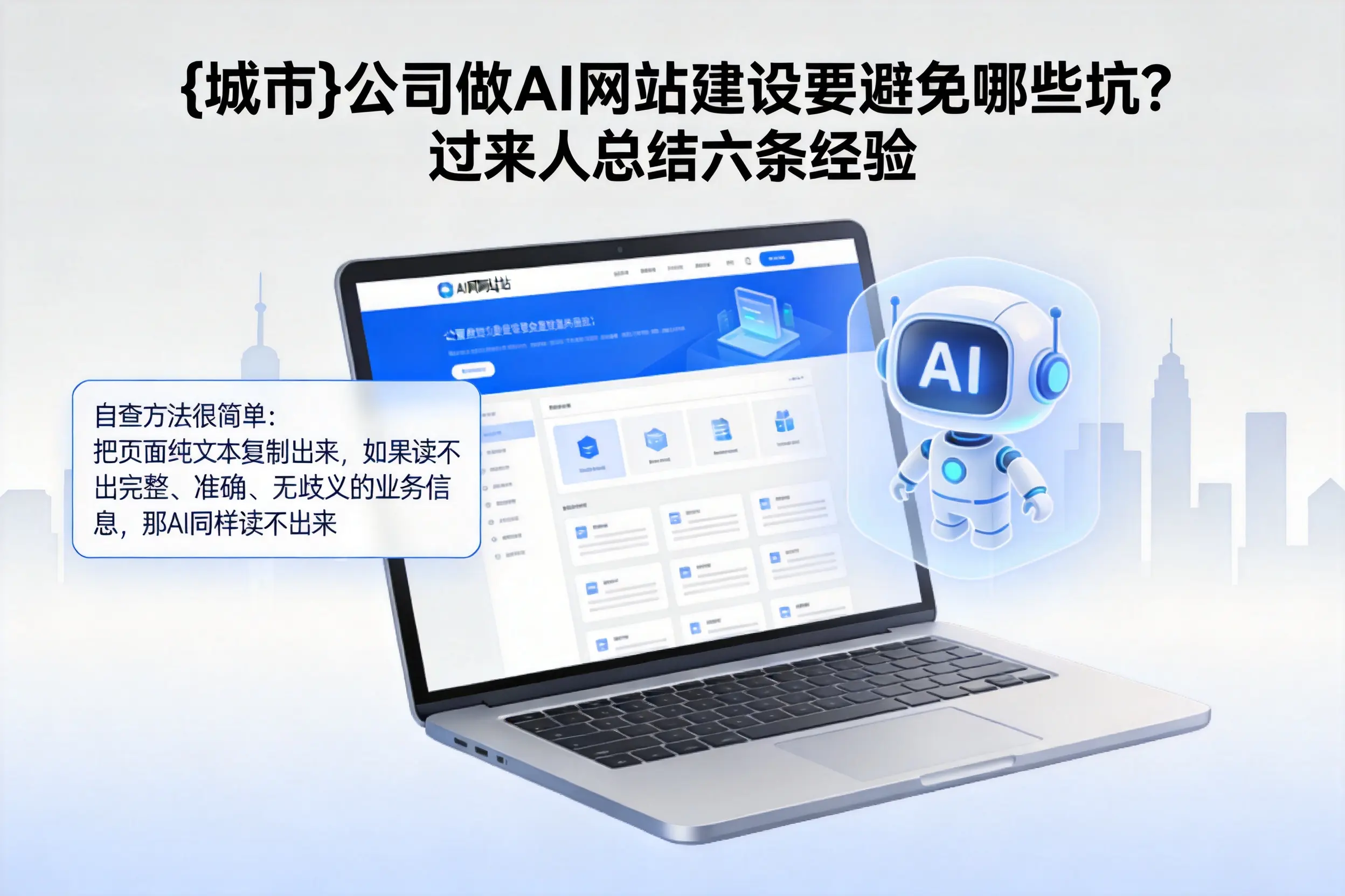 衡水公司做AI网站建设要避免哪些坑？过来人总结六条经验