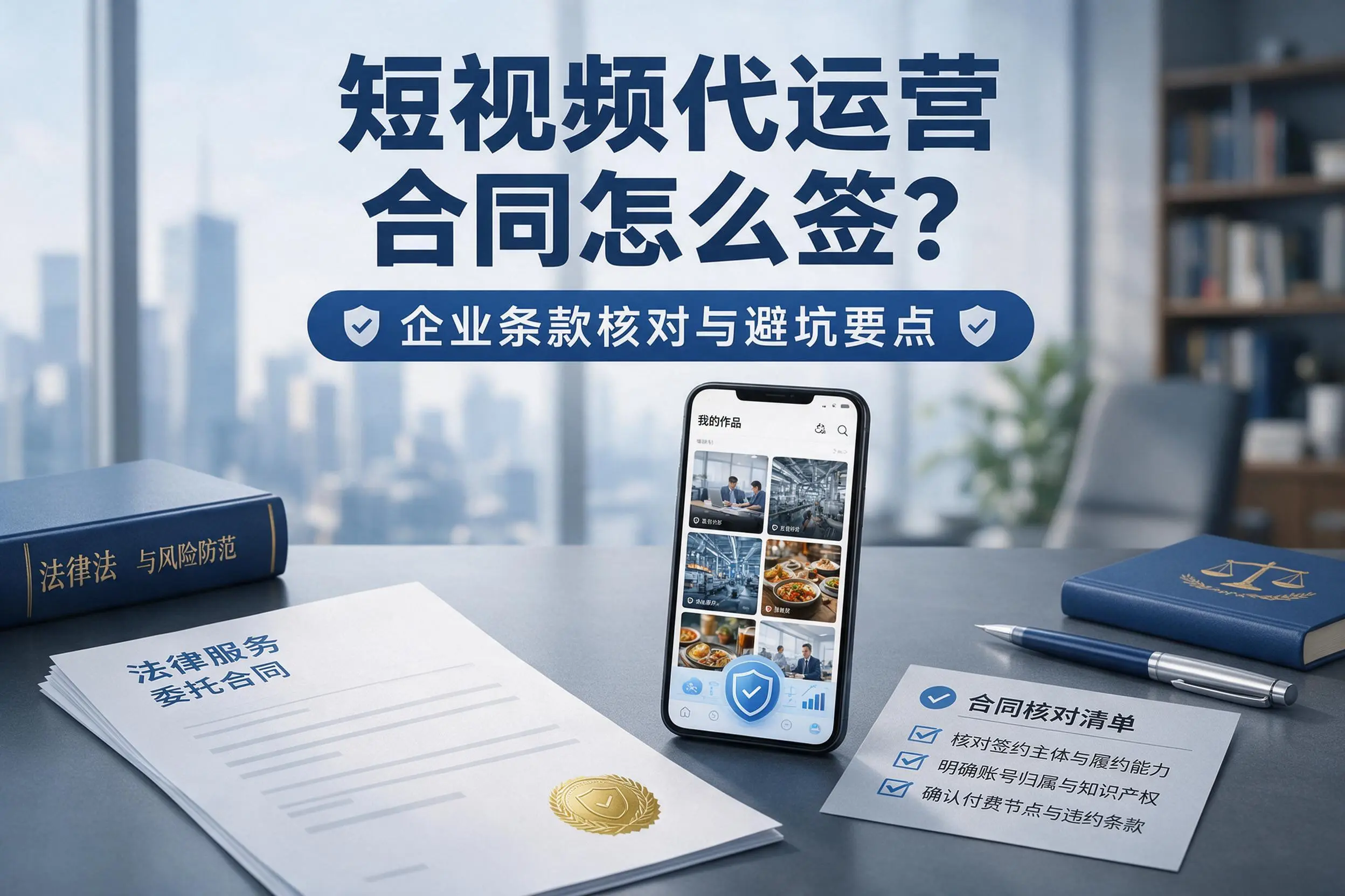 短视频代运营合同怎么签？衡水企业条款核对与避坑要点