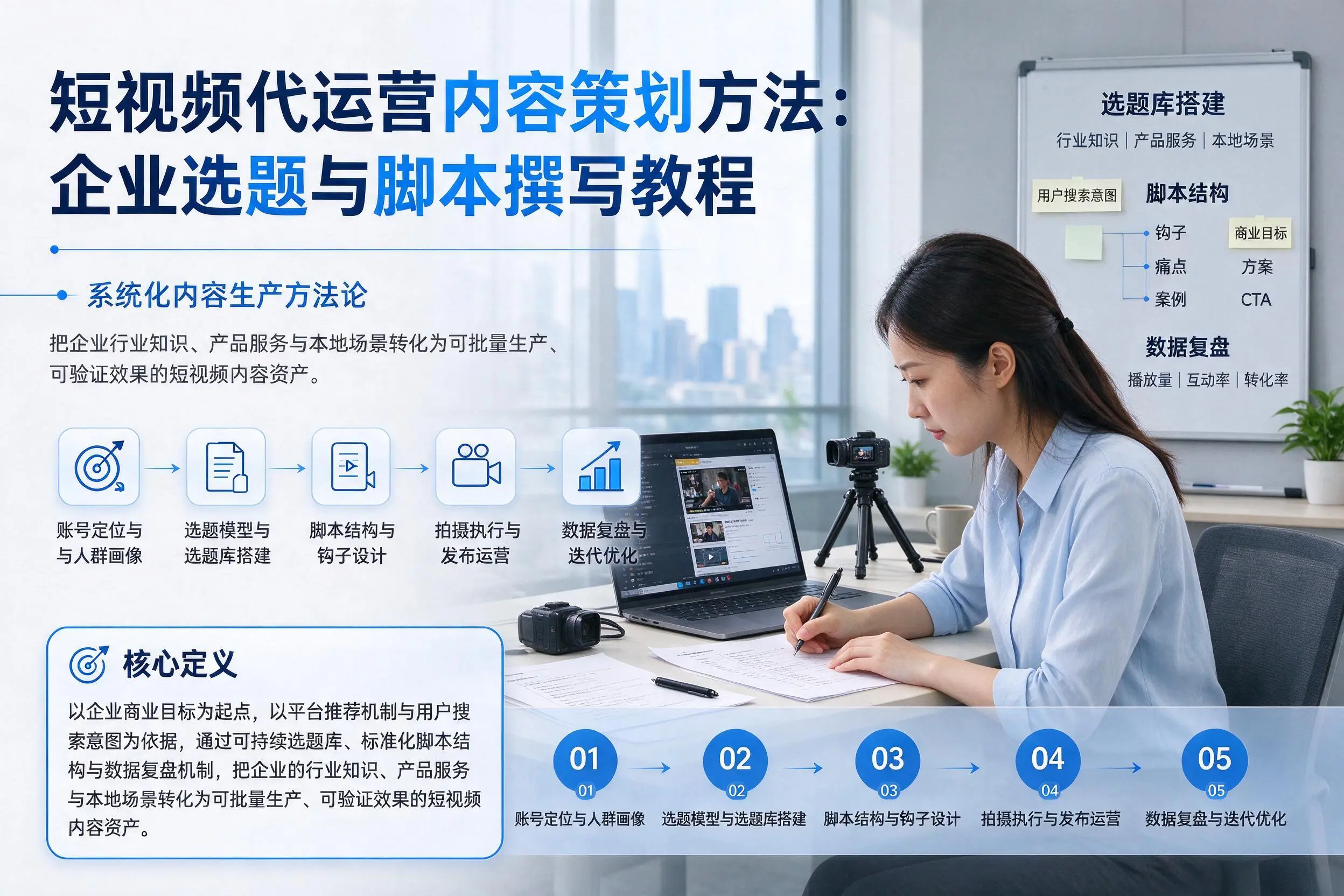 短视频代运营内容策划方法：衡水企业选题与脚本撰写教程