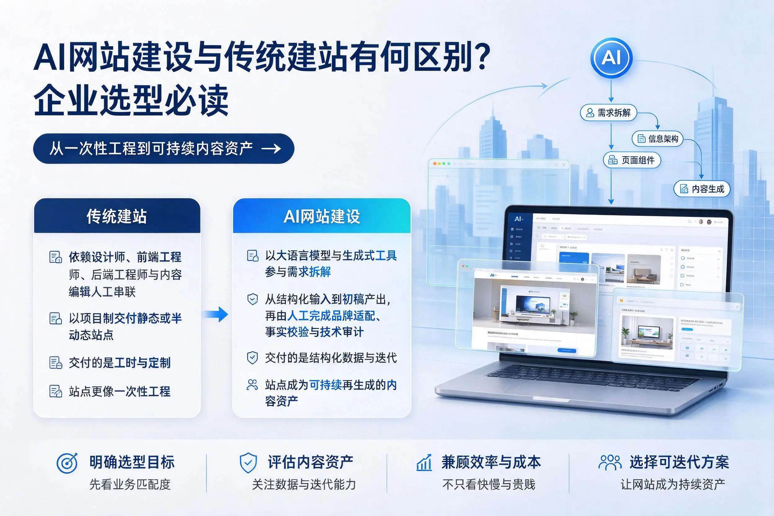 AI网站建设与传统建站有何区别？衡水企业选型必读