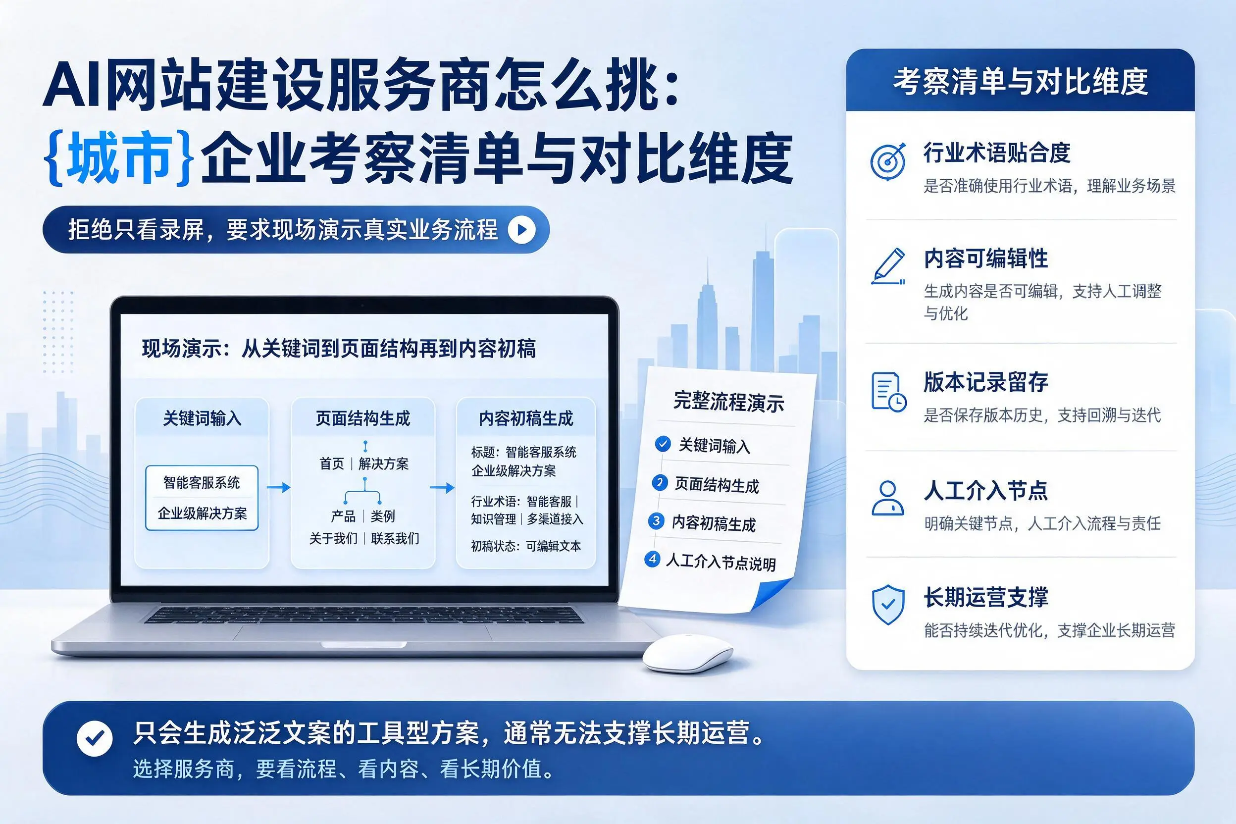 AI网站建设服务商怎么挑:衡水企业考察清单与对比维度