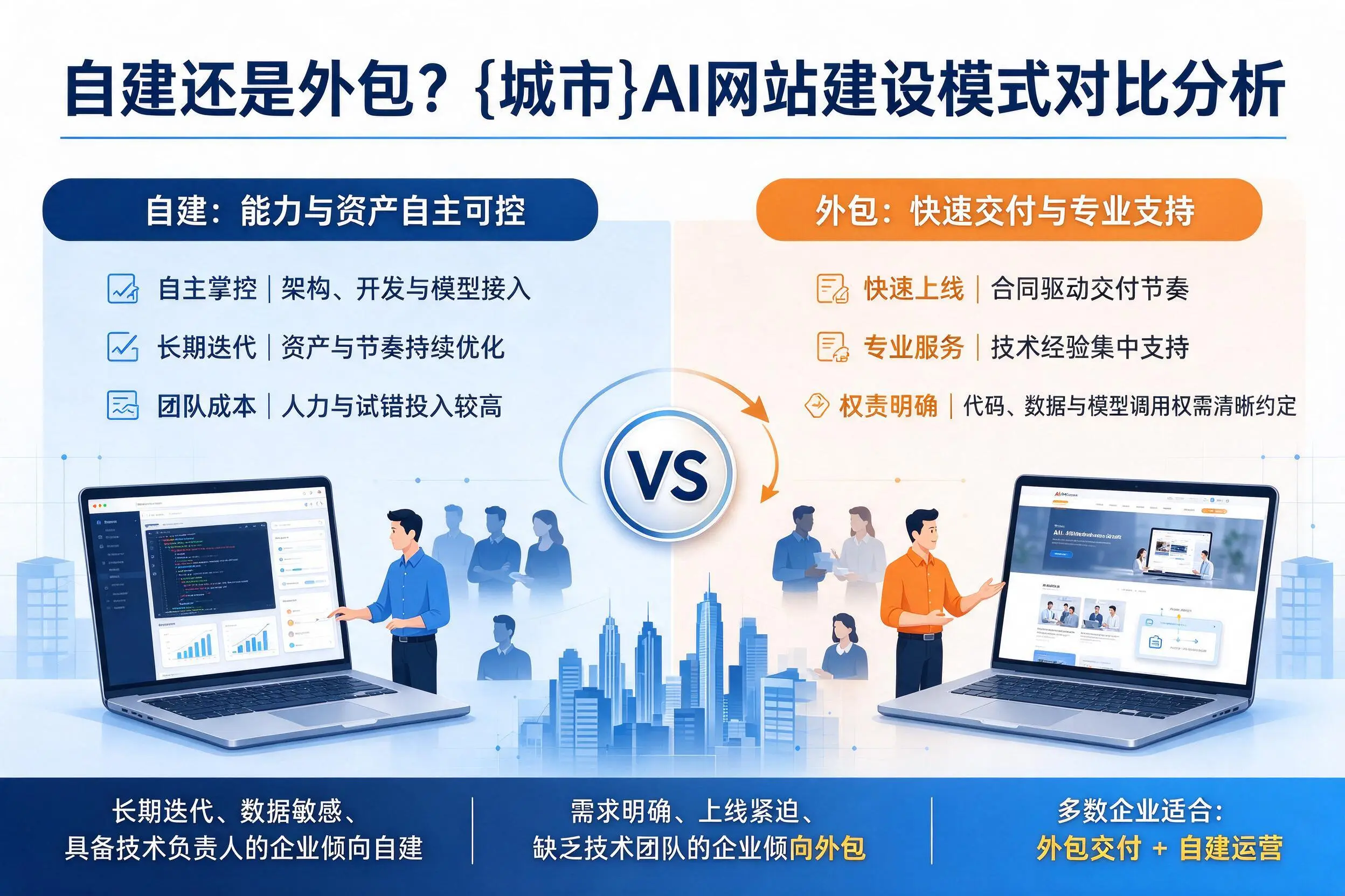 自建还是外包?衡水AI网站建设模式对比分析